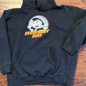 Black funny “everyone dies” graphic  size Large I dependent trading company